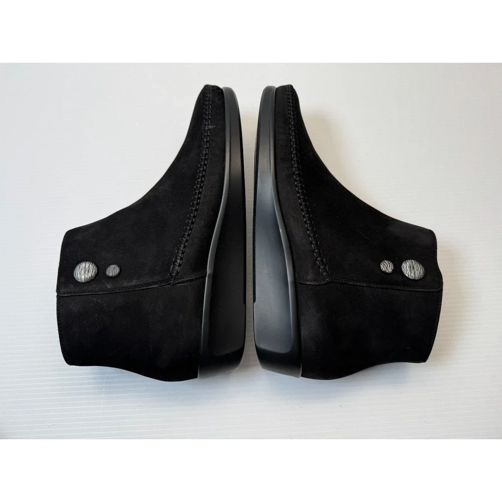 SAS Jade Ankle Boots‎ Women 10.5W EUC $245 Leather Suede Side-zip Comfort Tripad